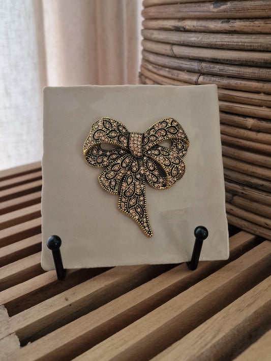 Tegeltje - 3D - Strik - Beige