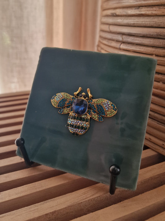 Tegeltje - 3D - Bij - Groen