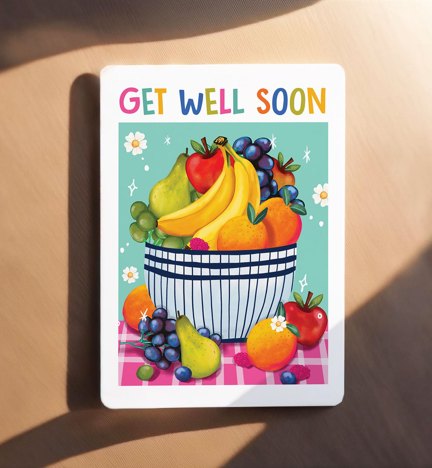 Ansichtkaart 'Get Well Soon'