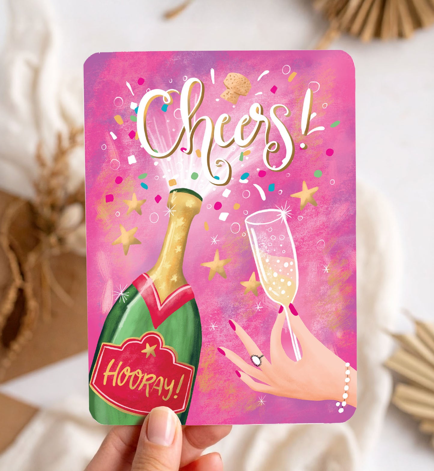 Ansichtkaart 'Cheers!'
