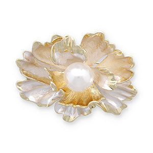 Statement broche - Parel Gold-white