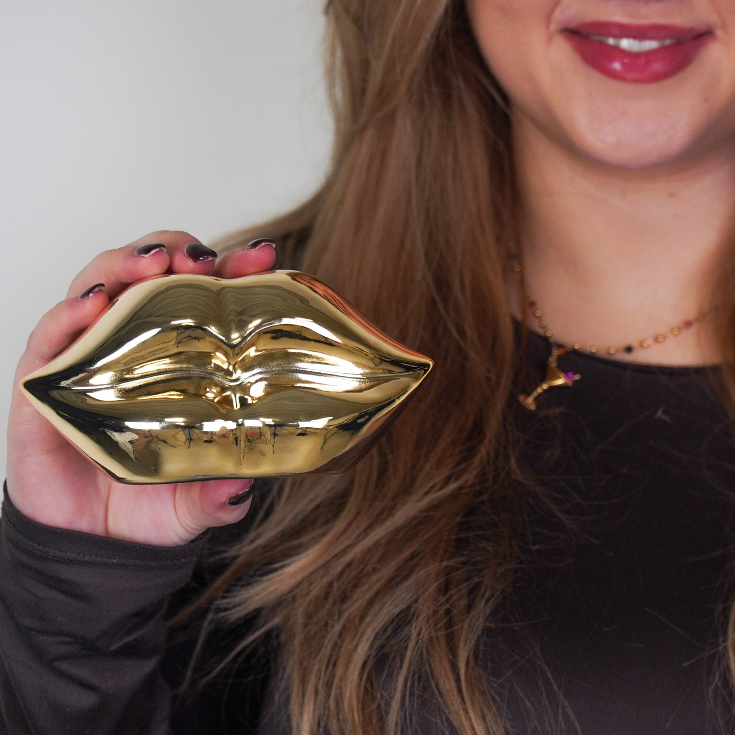 Spaarpot - Lip - Goud -15x8x8cm