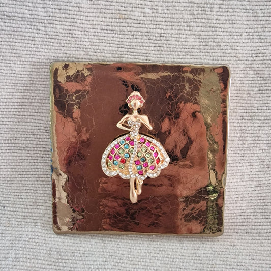 Tegeltje - 3D - Ballerina - Brons