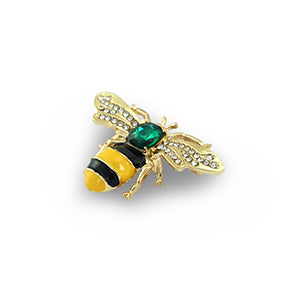 Statement broche - Bij Gold Green